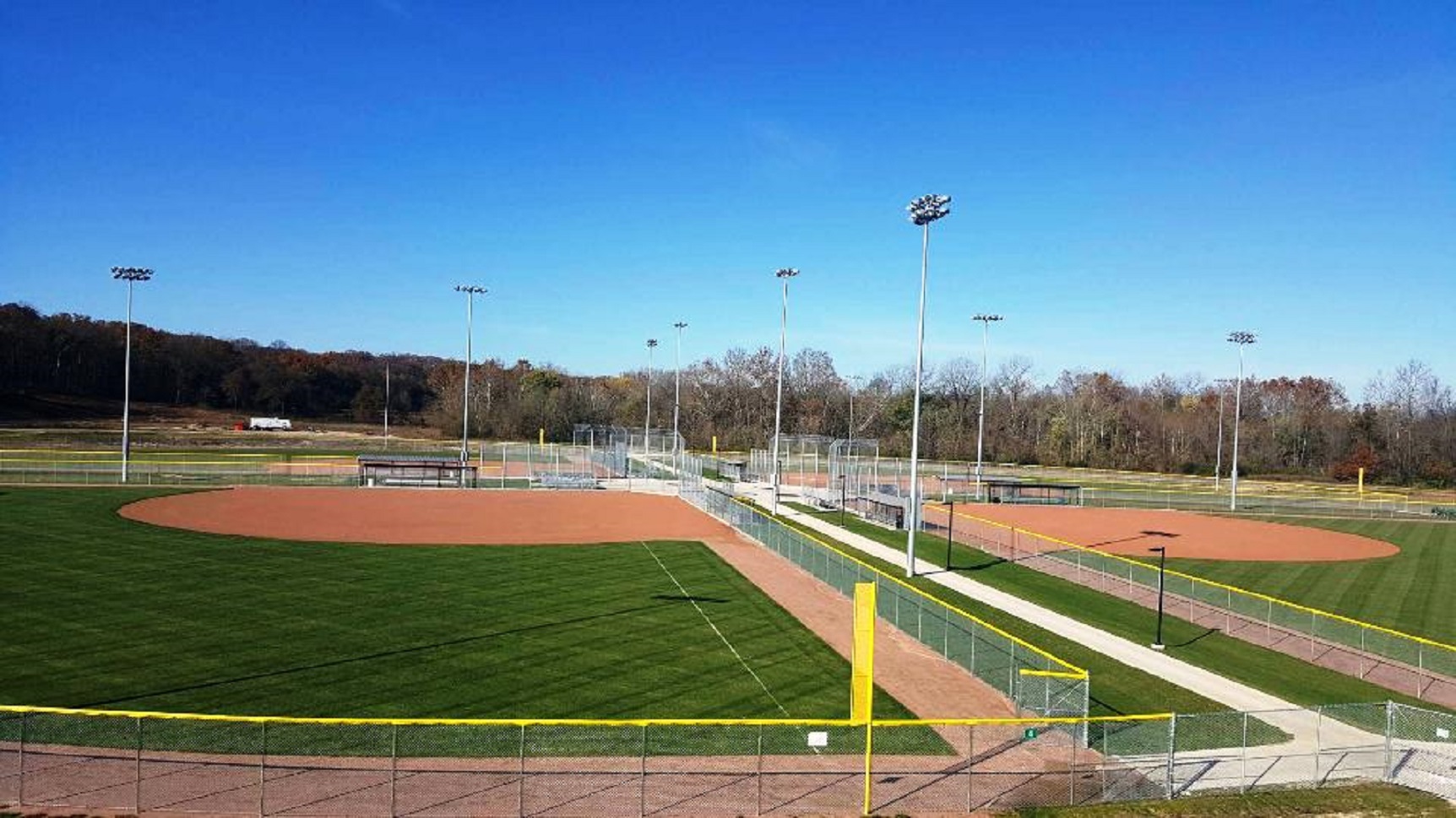 Commercial / Industrial Chain Link Fencing - Peruque Valley Park - Wentzville, Missouri - Baseball Fields