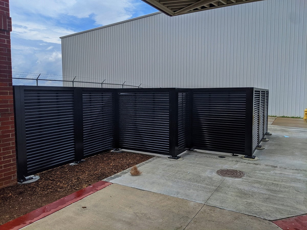 Custom Fence - aluminum louvered - Expedia - Springfield / Branson National Airport