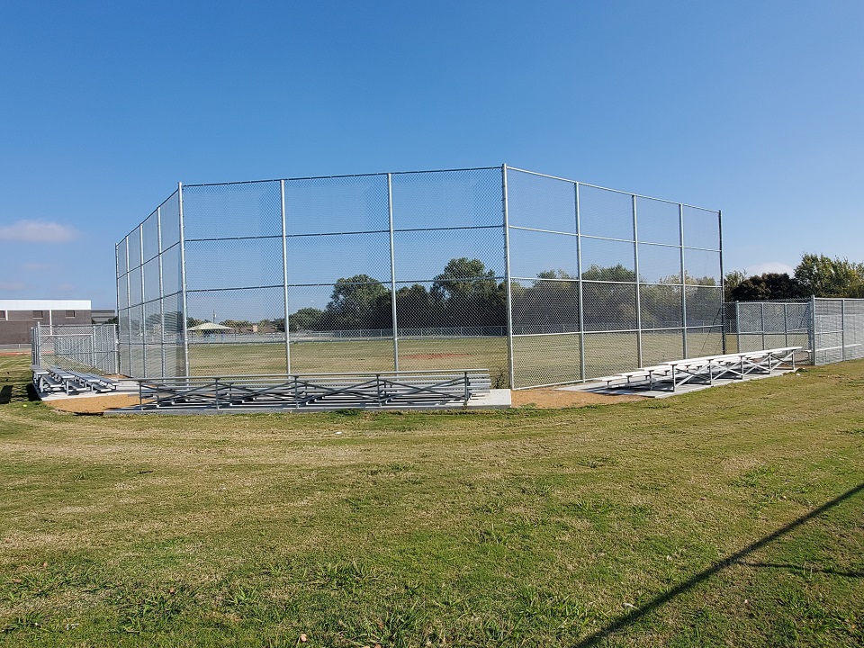 Commercial Fence - galvanized chain link - E. D. Walker Middle School - Dallas, Texas
