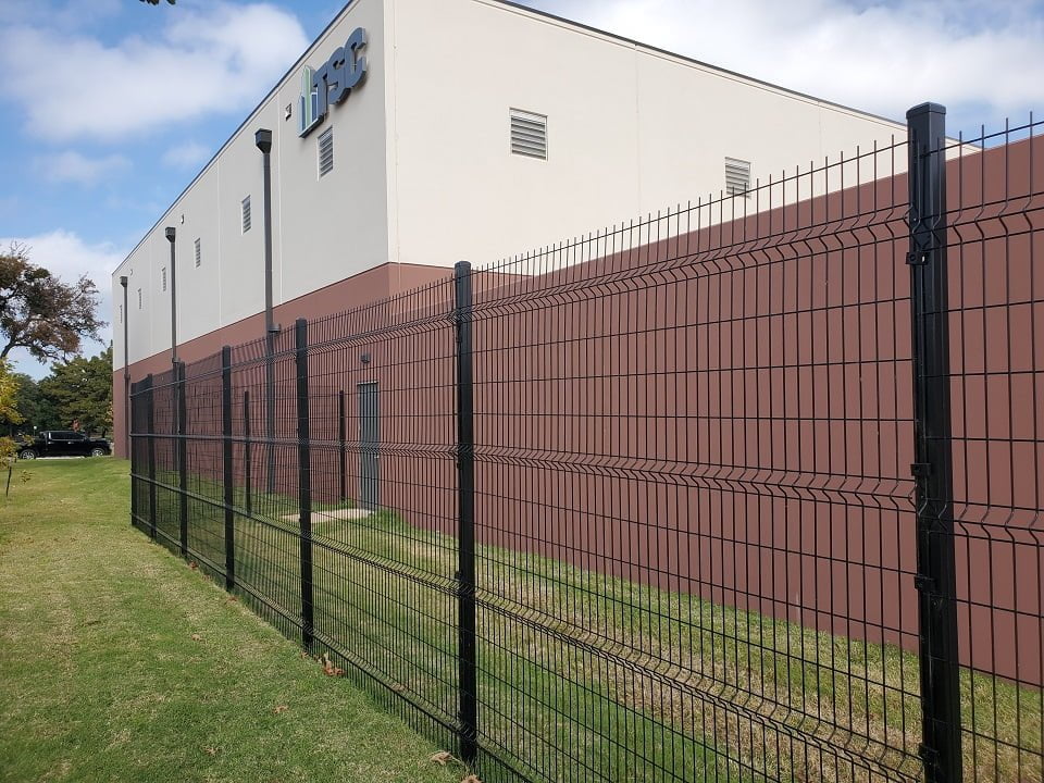 Custom fence- architectural fence - welded wire fence - TSC Warehouse - Dallas, Texas