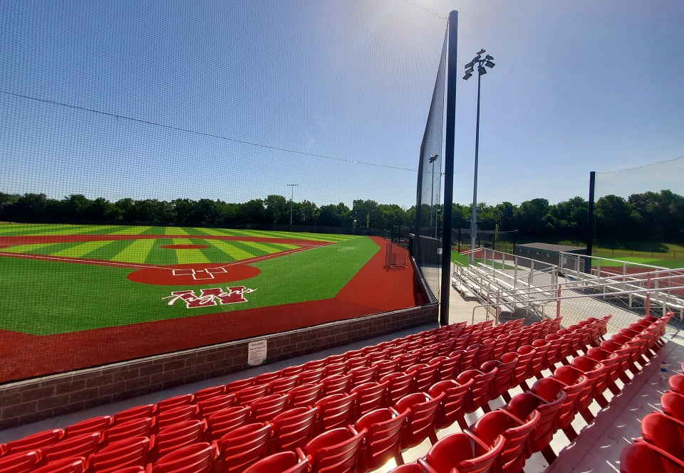 Commercial Black Vinyl Coated Chain Link - Warrensburg High School - Warrensburg, Missouri