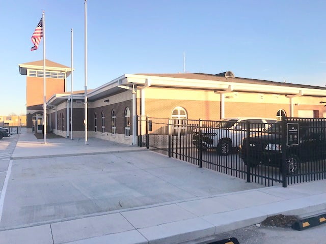 Ornamental fence - Police and Fire Emergency and City Library Additions - Pryor, Oklahoma