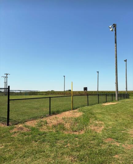 Liberal Baseball Field - Liberal, Missouri - black vinyl chain link fencing