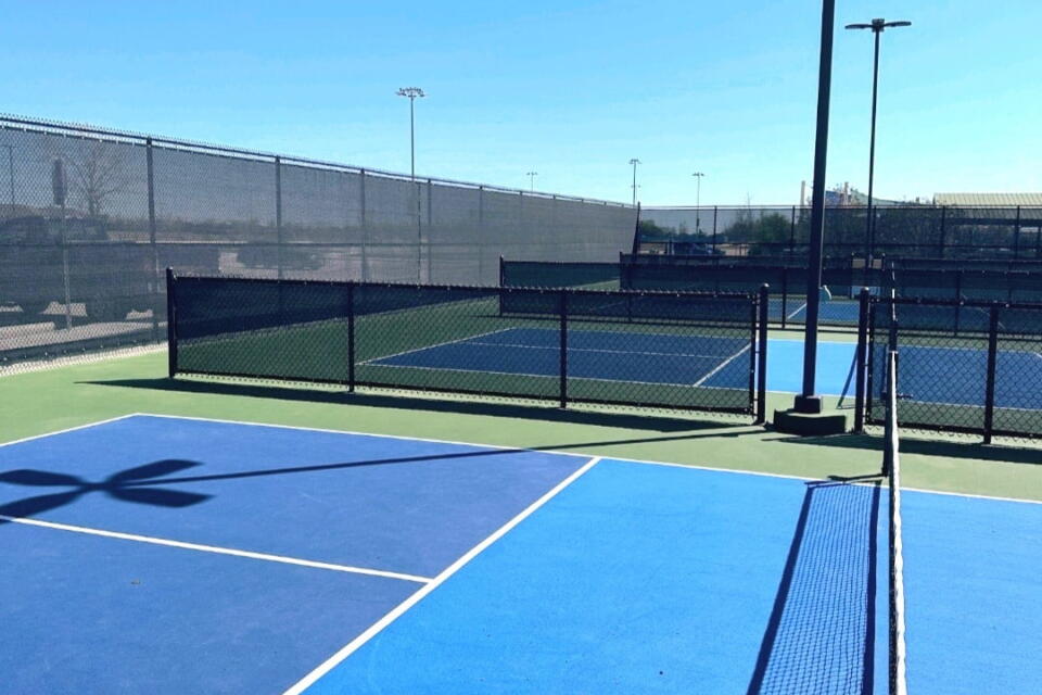 Commercial Black Vinyl Coated Chain LInk Fence - Anna Parks - Anna, Texas