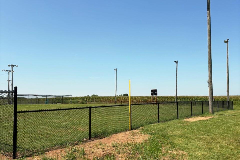 Liberal Baseball Field - Liberal, Missouri - black vinyl chain link fencing