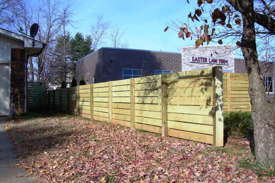 Custom Wood Fence - Horizontal Pine